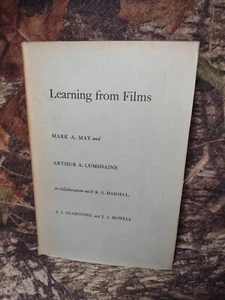 Learning from Films by Mark A. May -Theatre and Performance Art -Hardcover -1958 - Imagen 1 de 16