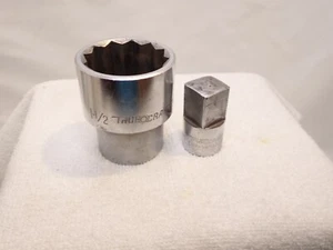 True craft 1-1/2" Drive Lock Nut Socket 3/4" Drive comes with 1/2" adapter Japan - Picture 1 of 6