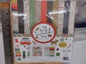 KIT COLLEZIONE ECO PARK THE WILD LIFE CAMP 12X12 CARTA E ADESIVI NUOVO A30702 - Foto 1 di 3