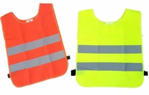 Warnweste für Kinder Kinderwarnweste Sicherheitsweste orange oder gelb (H08) - Bild 1 von 3