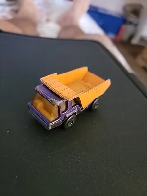 Camión de volteo 1:88 Lesney England Matchbox Superfast No.23 azul profundo y naranja Atlas Foto 1 de 4