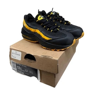 Nike Air Max 95 PS Black Yellow Athletic Sneakers Shoes Kids Size 12C - Picture 1 of 6