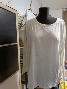 Shirt Damen Gr. 44/46 Langarm weiß Gina Benotti - Bild 1 von 3