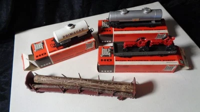 ANCIEN JOUET 4 WAGONS JOUEF SNCF LOCOMOTIVE MOTRICE TRAIN HO no marklin jep bing - Photo 1/4