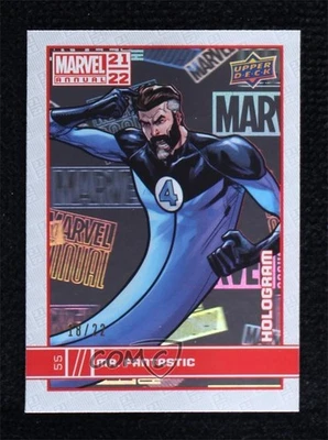 2021-22 Upper Deck Marvel Annual Hologram 18/22 Mr Fantastic #55 bq7 - Image 1 of 3