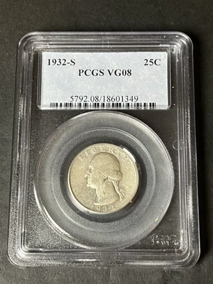 1932 s washington quarter - Image 1 of 2