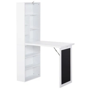 Scrivania trasformabile pieghevole bianca con lavagna, 153x98x51 cm, lavagna antiparticolato - Foto 1 di 9
