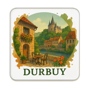 Imán de nevera Durbuy, Bélgica: lindo regalo de recuerdo de viaje hecho a mano - Imagen 1 de 5