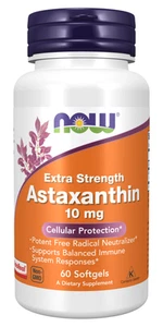 NOW FOODS Astaxanthin Extra Strength 10 mg 60 Softgels - Picture 1 of 1