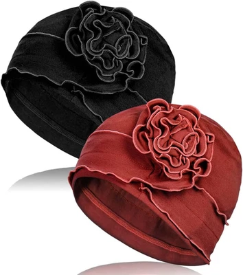 2 Stück Chemo-Kopfbedeckung Baumwolle weiche Krebs-Kopfbedeckung - Bild 1 von 4