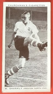 CHURCHMAN CIGARETTE CARD ASSOCIATION FOOTBALLERS # 42 W. SHANKLY - Picture 1 of 2