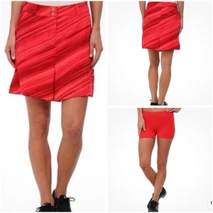 Nike Golf Speed Stripe Skort Rosso Donna Taglia 4 Dri-FIT Tasche Elasticizzate Nuovo con etichette $85 - Foto 1 di 16