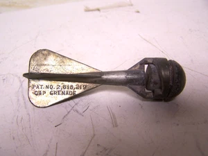 Metal Cap Grenade Bomb Rocket Toy Callen MFG Vintage Maywood ILL Patent NO. - Bild 1 von 6