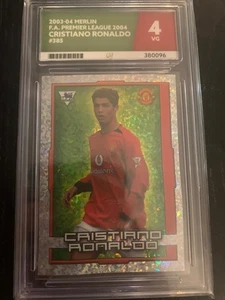2003-04 Merlin’s FA Cristiano Ronaldo #385 PSA ACE 4 - Picture 1 of 2