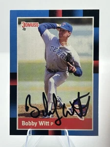 BOBBY WITT TEXAS RANGERS SIGNED HANDSIGNIERT 1988 DONRUSS KARTE #101 MIT COA - Bild 1 von 3