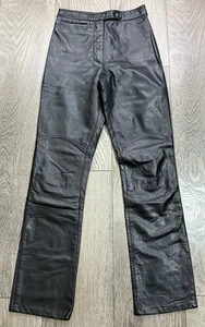 Wilson Maxima Black Leather Pants Size 2 (24.5x30) - Picture 1 of 7