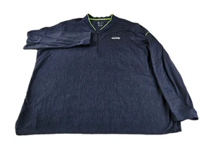 NFL Seattle Seahawks Nike Onfield Apparel 1/4 Zip Men 3XL Blue Dri-Fit Relax Fit - Picture 1 of 14