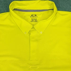Oakley Hydrolix Polo Shirt Men's Size XXL Neon Yellow Golf Tennis Polyester  - Picture 1 of 14