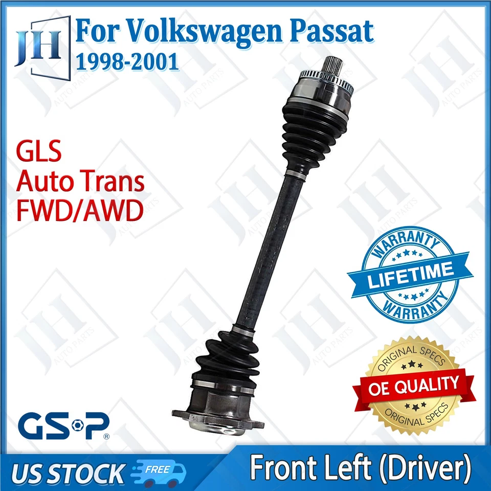 OE Front Left CV Axle Shaft For 1998-01 Volkswagen Passat Audi A4 Quattro Auto - Изображение 1 из 4