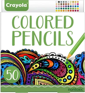 Lápices de colores Crayola para adultos (50 quilates), juego de lápices de colores para colorear adultos - Imagen 1 de 2