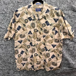 Pendleton Vintage Shirt Men’s Large Camp Travel Luggage Labels Short Sleeve - Picture 1 of 8