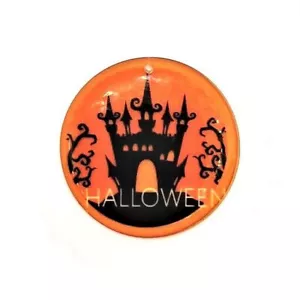 1, 4 or 20 BULK pcs Orange Epoxy Haunted House Pendant - US Seller - OR1594 - Picture 1 of 4