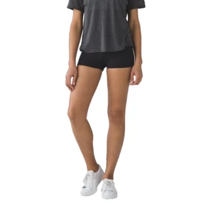Lululemon Boogie Shorts Women Mid Rise Size 6 Black - Picture 1 of 14