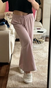 H&M Hose weites Bein 36 S jogginghose Jogging Yoga rosa NEU lounge - Bild 1 von 2