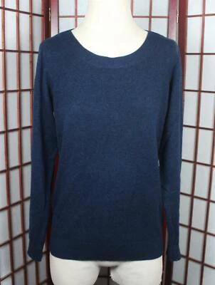 NUEVO Suéter Elena Solano Talla Grande Azul Marino 100% Cachemira 2 Capas Foto 1 de 4