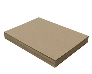 100 Sheets Chipboard 8 x 10 inch - 22pt Light Weight Brown Kraft Cardboard - Picture 1 of 8