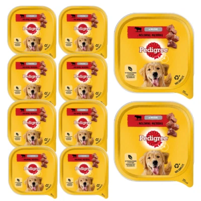 10x300 g PEDIGREE Nassfutter mit Rind und Leber Mousse für adulte Hunde - Bild 1 von 2