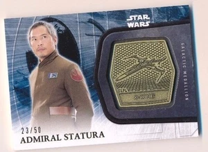 Star Wars The Force Awakens Series 2 Gold Medallion #34 Admiral Statura 23/50 - Picture 1 of 1