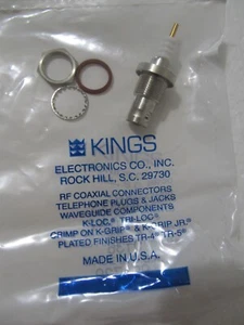 Kings 1704-2 SHV High Voltage Connector Panel Mount Male Large Flange - Picture 1 of 5