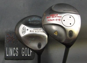 Set of 2 Callaway Great Big Bertha 4 & 7 Woods Ladies Graphite Shafts - Picture 1 of 6
