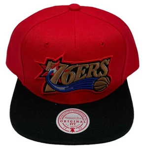 Sombrero a presión Philadelphia 76ers Mitchell & Ness NBA 2 tonos gorra de madera dura Sixers - Imagen 1 de 5