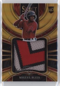 2023 Panini Select Rookie Jumbo Swatch Gold Prizm /10 Miguel Bleis #PJS-58
