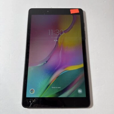 Samsung Galaxy Tab A 2019 SM-T290 32GB Black Wi-Fi Android Tablet Crack Screen - Image 1 of 4