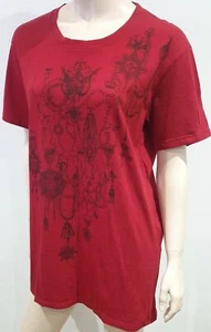 BALMAIN Ropa de hombre Borgoña Rojo Algodón Estampado Frente Mangas Cortas Camiseta Prenda para el torso - Imagen 1 de 6
