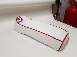 Scomadi / Royal Alloy Seat Cover Custom Made Design Part Roundel square quilt - Picture 1 of 5