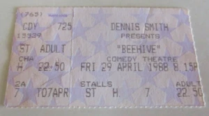 Beehive - Musical Production Show - Ticket - Comedy Theatre - Melbourne - 1988 - Picture 1 of 4
