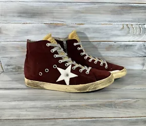 Golden Goose Deluxe Brand Francy Burgundy Mid Women's Sneakers Luxury - Picture 1 of 24