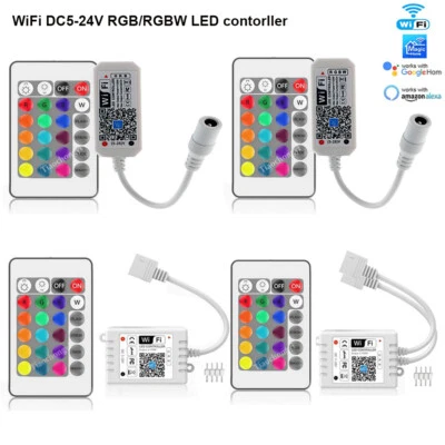 WiFi RGB/W with 24key Smart APP controller RF remote For 5050 RGB RGBW LED strip - Image 1 of 4