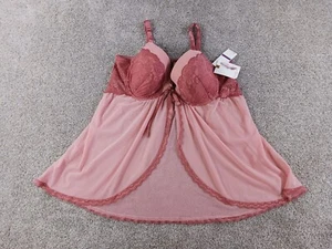 Jessica Simpson Womens Lingerie Top 2X Pink Polyester Spandex NWOT - Picture 1 of 14