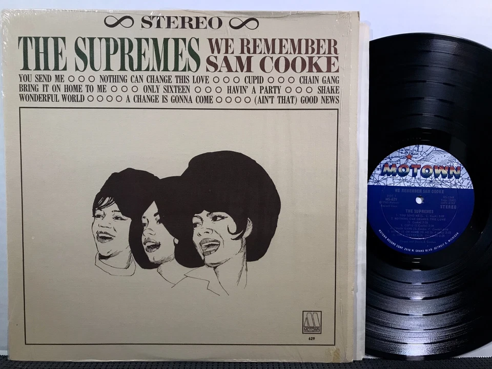 THE SUPREMES We Remember Sam Cooke LP MOTOWN 629 STEREO DG 1965 Soul Foto 1 de 2