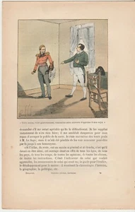 Illustration Bombled 1895 Napoléon reçoit le gouverneur Sir Hudson Lowe   - Picture 1 of 1