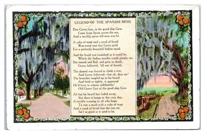 Postal de poesía poema musgo español leyenda del musgo - Imagen 1 de 2