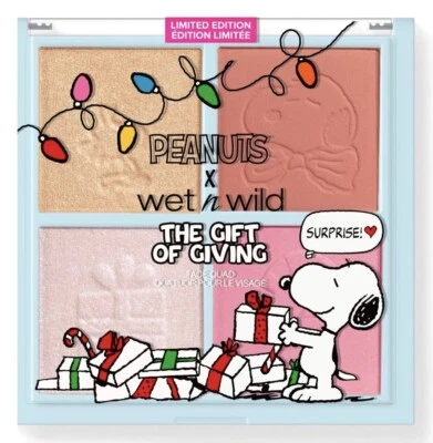 Wet N Wild Peanuts The Gift Of Giving Face Quad Palette Sparkle Limited Edition - Image 1 of 3