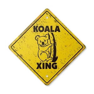Koala Vintage Crossing Sign Xing Plastic Rustic marsupial zoo gag funny - Picture 1 of 4