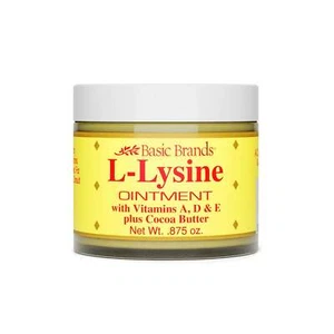 Basic Brands L Lysine Ointment Vitamins A D & E Plus Cocoa Butter Cold .875oz - Picture 1 of 3
