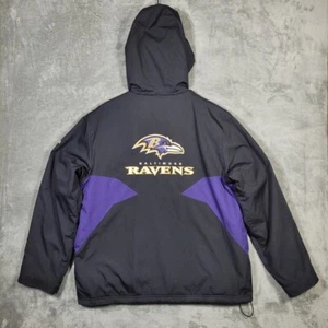 Chaqueta De Colección Baltimore Ravens Hombres Mediana Negra Púrpura Reebok NFL On Field Cremallera Completa - Imagen 1 de 14